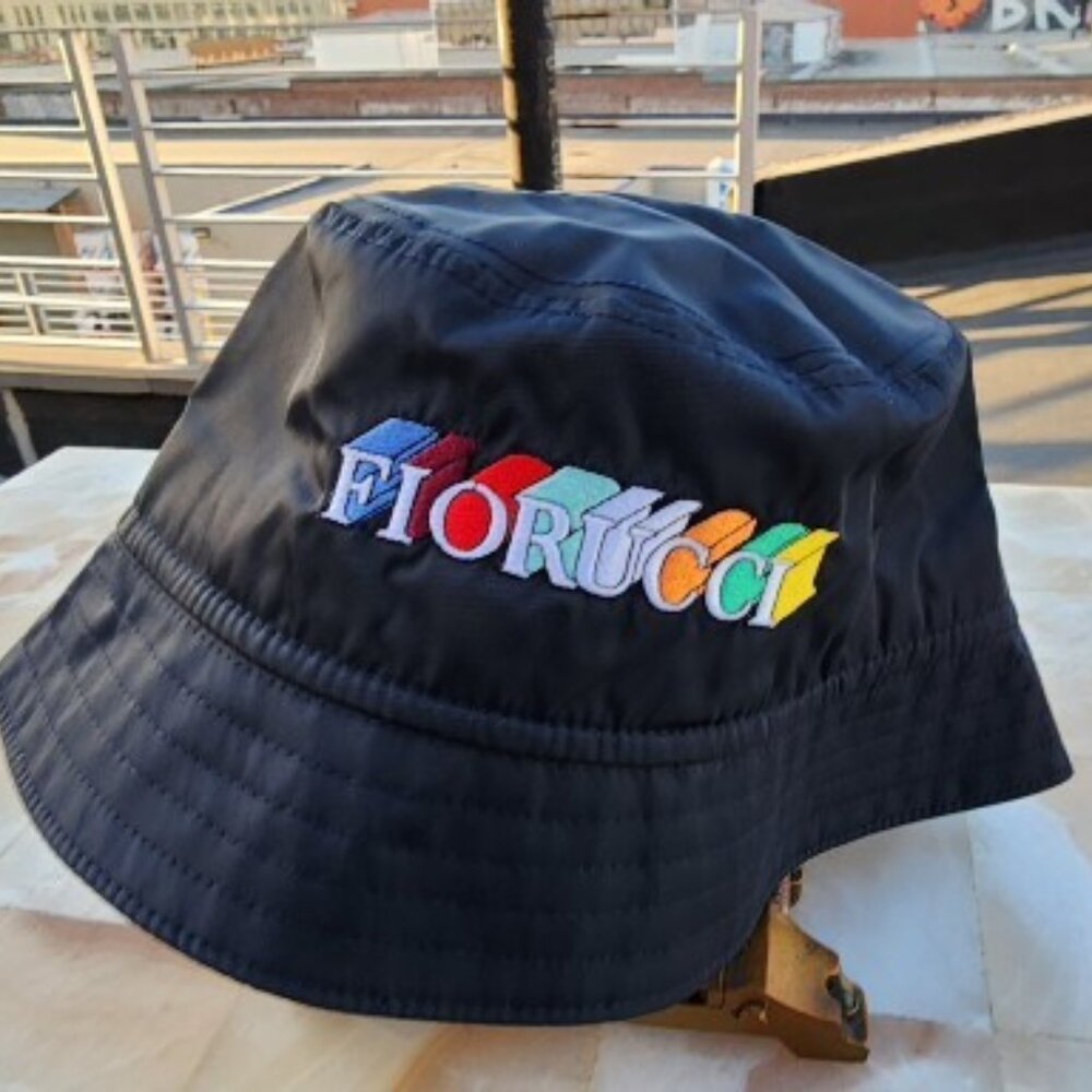 Fiorucci Bucket Hat Blue Green Sun Hat 100% Cotton Soft Excellent Condition